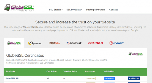GlobeSSL / Купить SSL