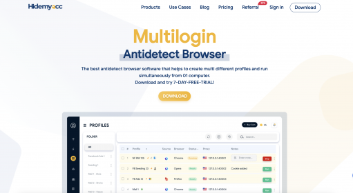 Hidemyacc / Антидетект браузер